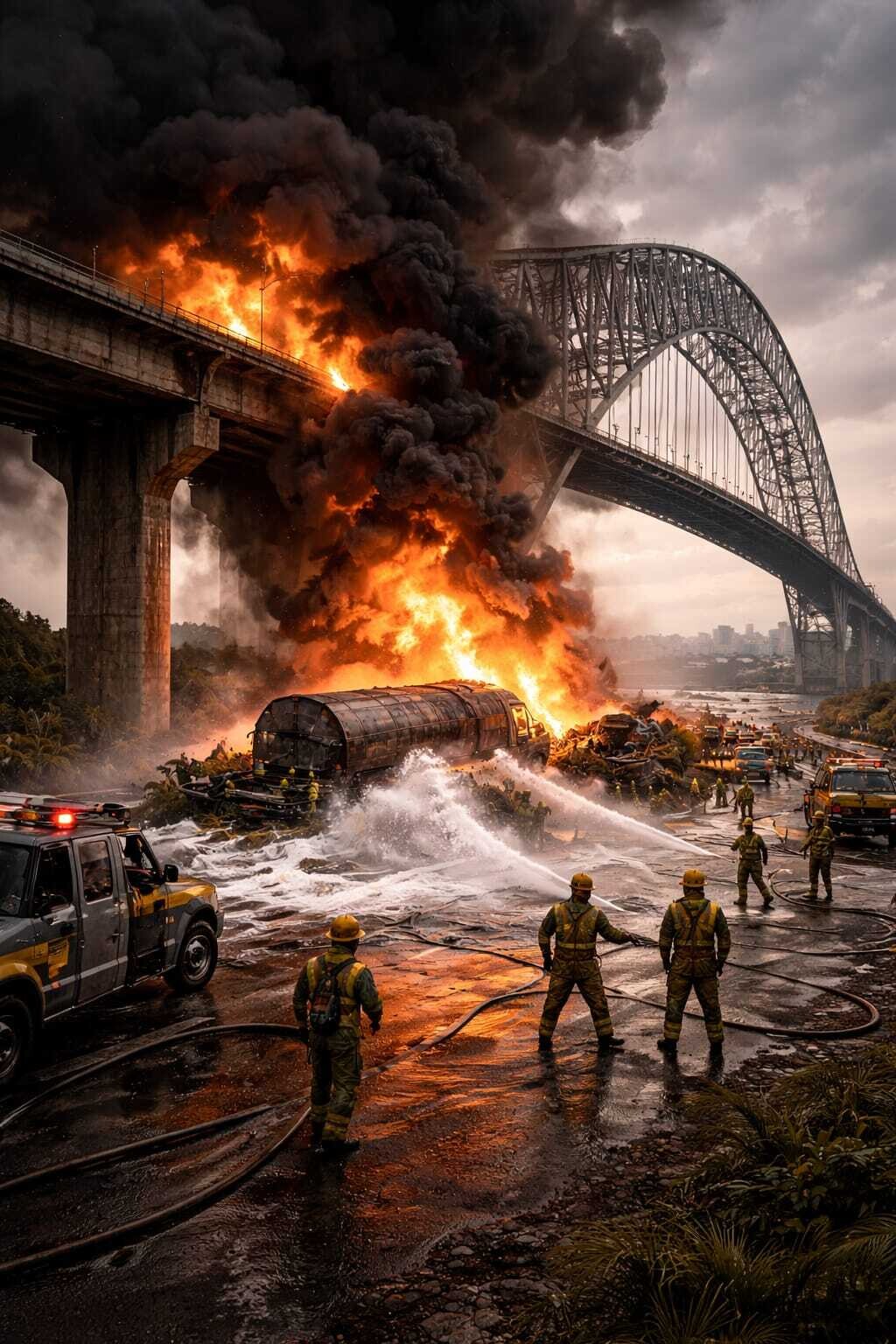 巴拿马美洲大桥下爆炸