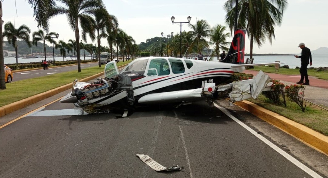 Small plane makes emergency landing on Amador Causeway; all four occupants are safe