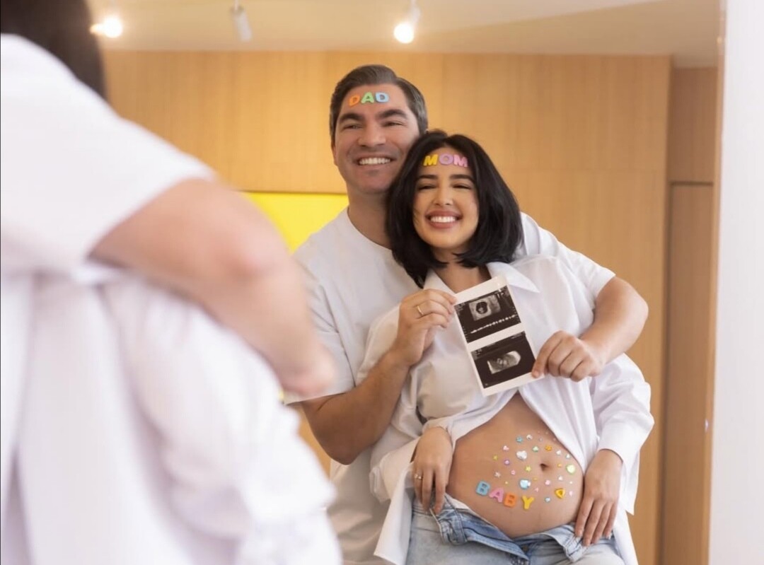 Dayana Sáez and Gio Scollo are expecting their first child