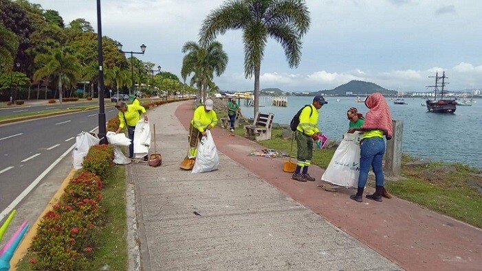 New Year's Cleanup at Panama's Amador Causeway
