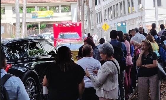 Panama Firefighters Respond to Possible Gas Leak at Ministry of Health