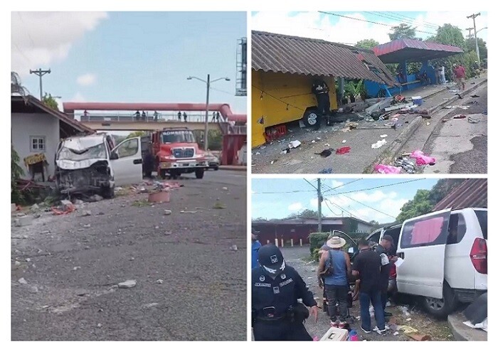 圣卡洛斯事故：小型公共汽车撞上公交车站