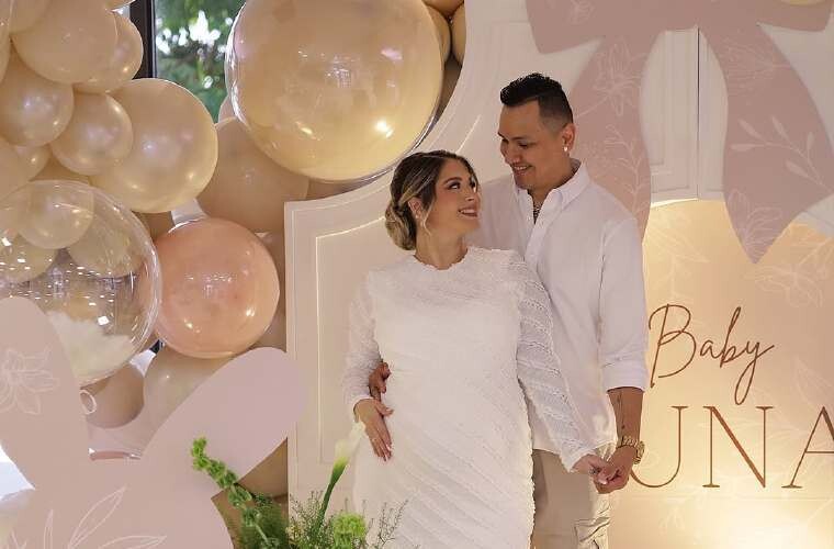 Panamanian artist Flex and wife Angélica Matheus reveal daughter's birth