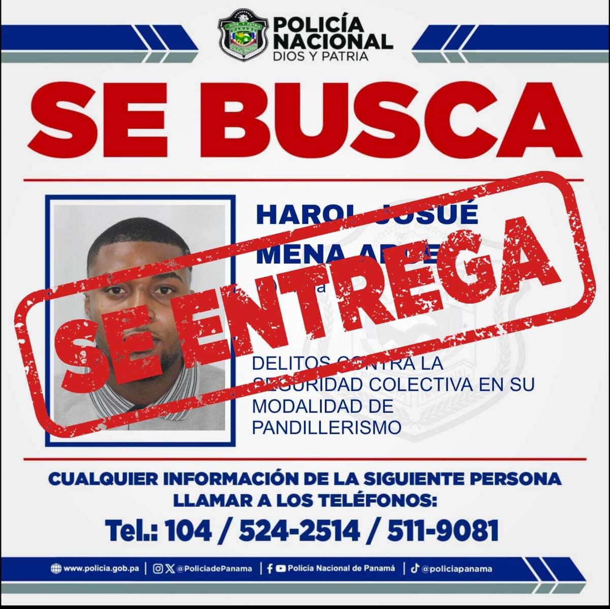 Panama: Most Wanted Criminal Apprehended