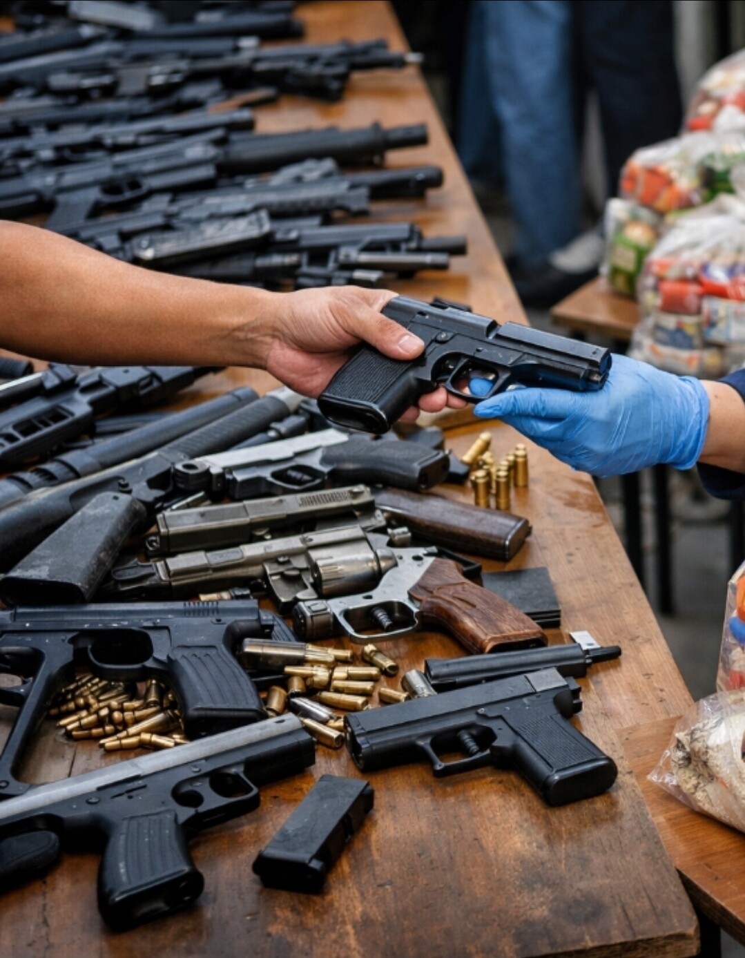 Gun-for-food exchange erases homicide evidence and fosters impunity, expert warns