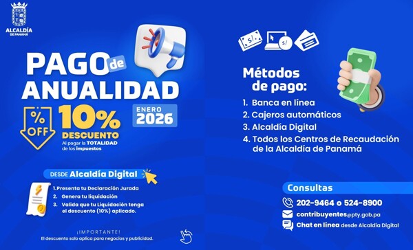 Panama Municipality Announces 10% Discount on Tax Payments