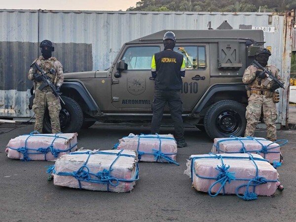 Over 300 packages of drugs seized from a container in Panama